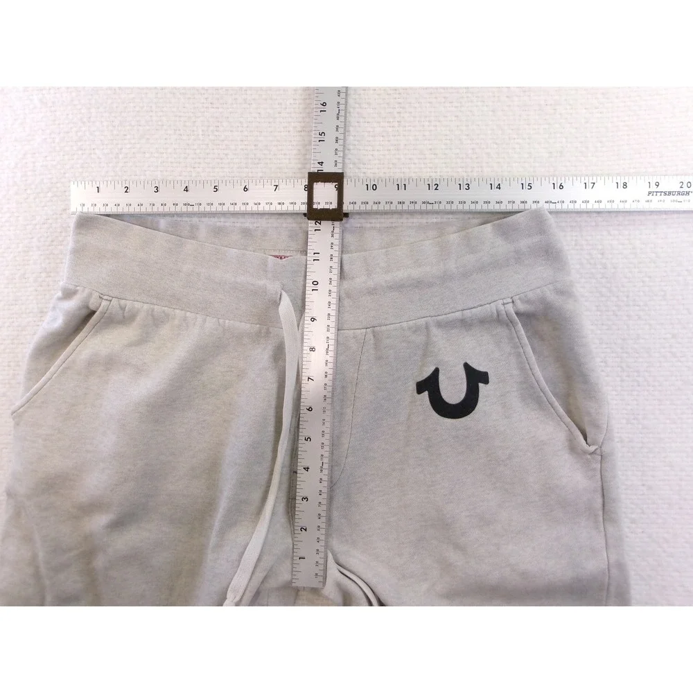 True Religion Classic Logo Jogger‎ Mens Medium Gray Horseshoe Sweatpant